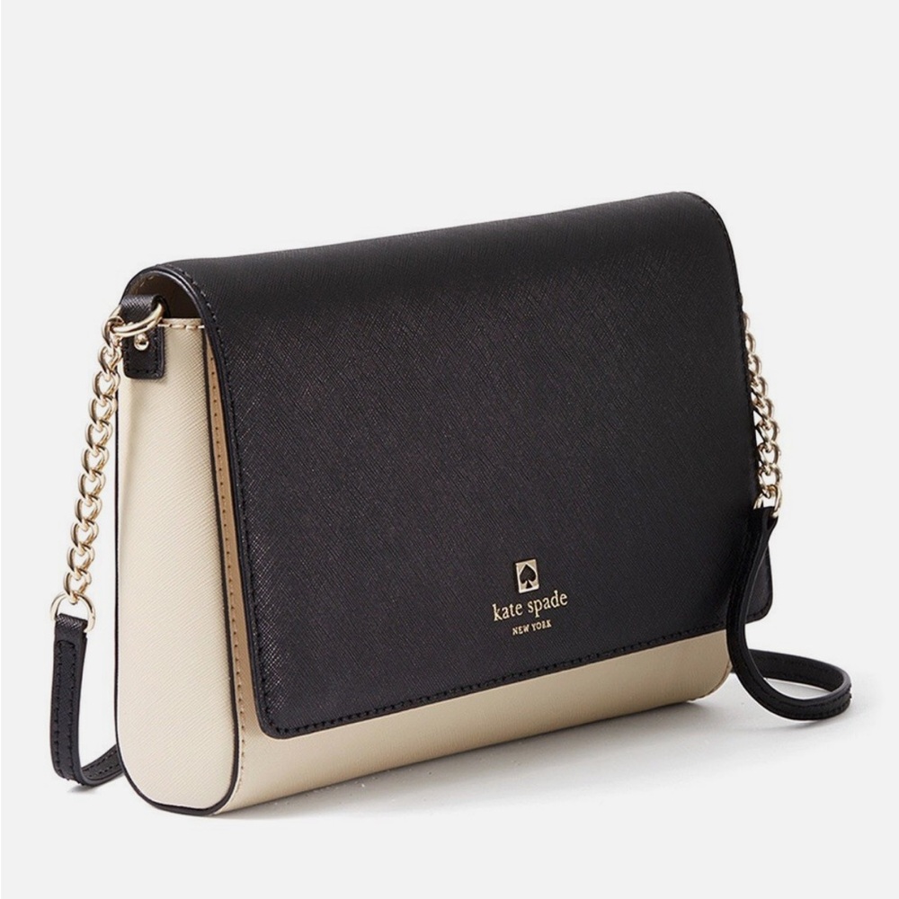 Kate Spade vintage charlotte Street Colorblock Alek Ostrich Egg/Black